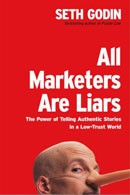 Amanda Mitchell and Our Corporate Life’s graphic of all marketers are liars book cover