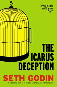 Amanda Mitchell and Our Corporate Life’s graphic of Icarus deception book cover