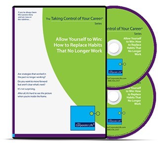 Amanda Mitchell and Our Corporate Life’s graphic of allow yourself to win product